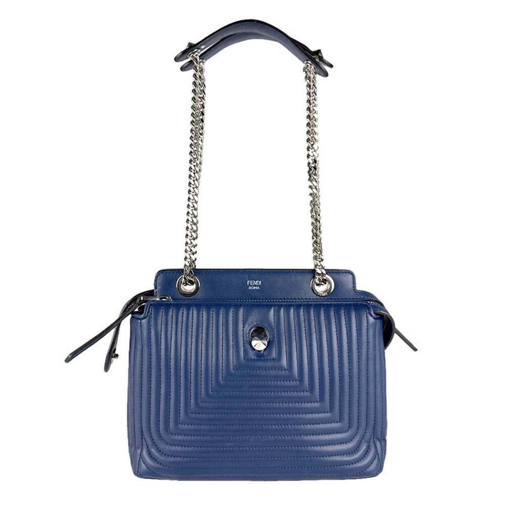 FENDI Blue Leather Shoulder Bag - Picture 1 of 12
